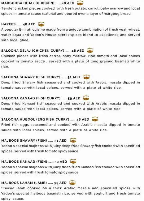 Yadoo's House Menu, Menu for Yadoo's House, Embassies District, Abu Dhabi 