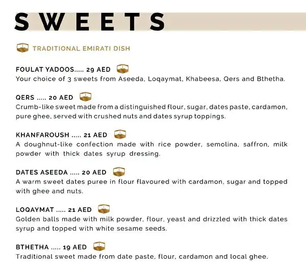 Yadoo's House Menu, Menu for Yadoo's House, Embassies District, Abu Dhabi 