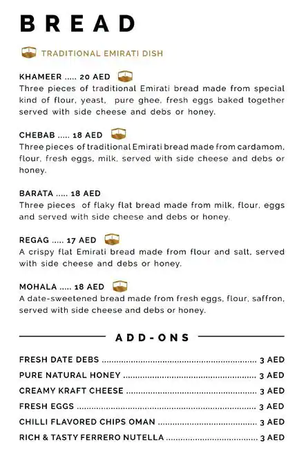 Yadoo's House Menu, Menu for Yadoo's House, Embassies District, Abu Dhabi 