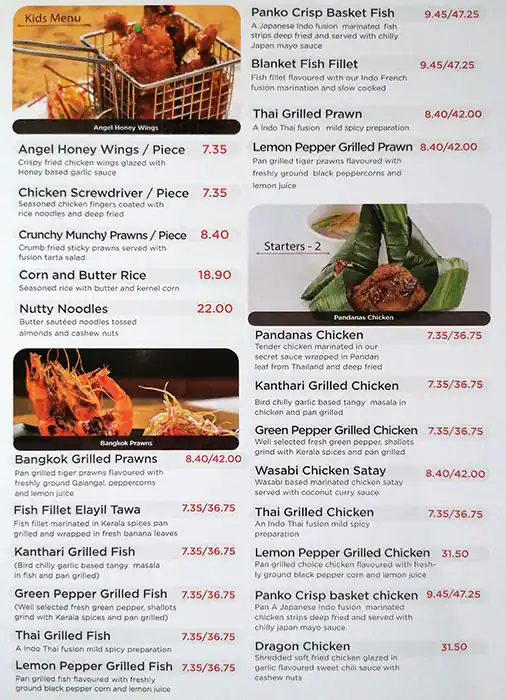 Calicut Notebook Menu, Menu for Calicut Notebook, Madinat Zayed, Abu Dhabi 