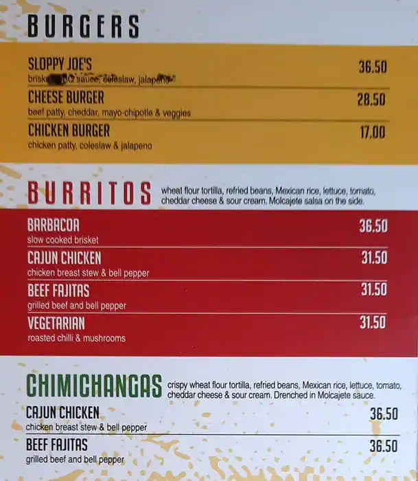 Taco Decasa Menu, Menu for Taco Decasa, Yas Island, Abu Dhabi 