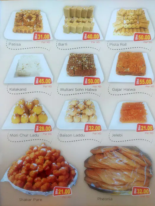 Gujjarat Restaurant & Sweets Menu 