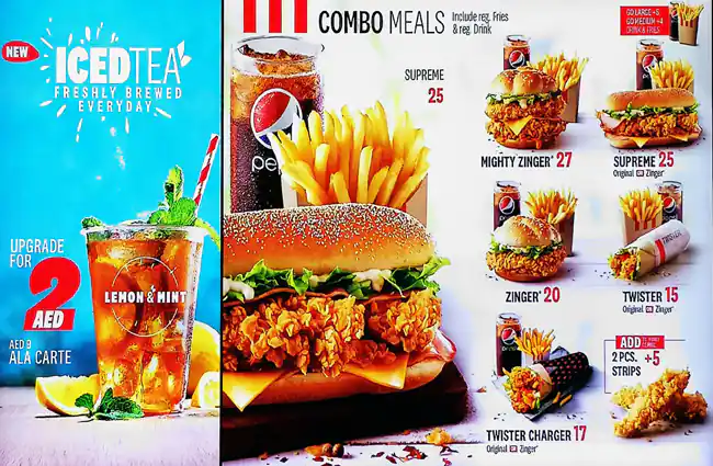 KFC - دجاج كنتاكي Menu, Menu for KFC - دجاج كنتاكي, Baniyas, Abu Dhabi 