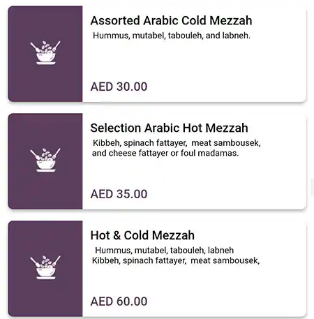 Mezzahto Menu, Menu for Mezzahto, Tourist Club Area (Al Zahiyah), Abu Dhabi 