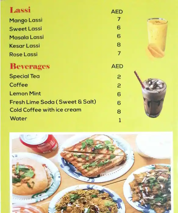 Chaat Junction Menu, Menu for Chaat Junction, Madinat Zayed, Abu Dhabi 