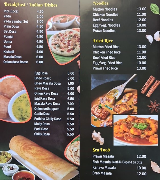 Al Safeena  Restaurant Menu