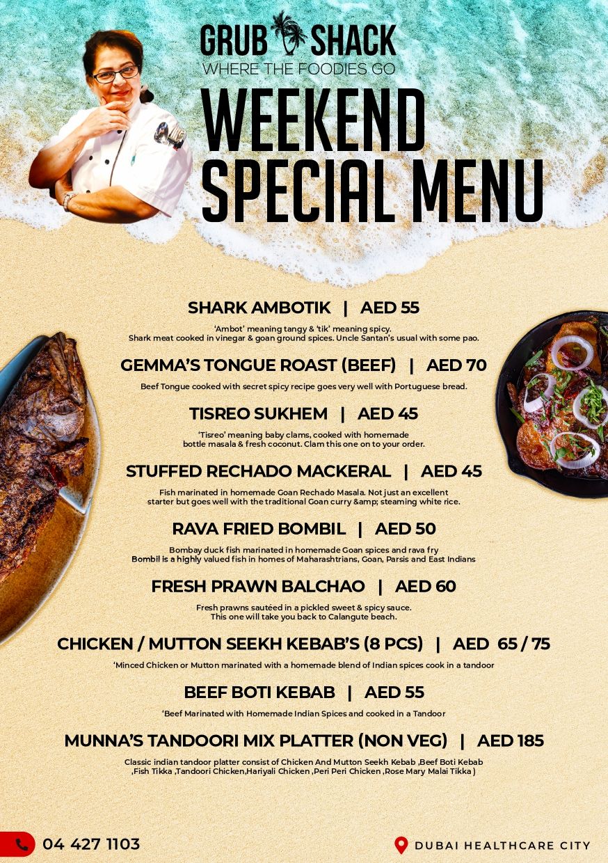 Grub Shack - جروب شاك Restaurant Menu