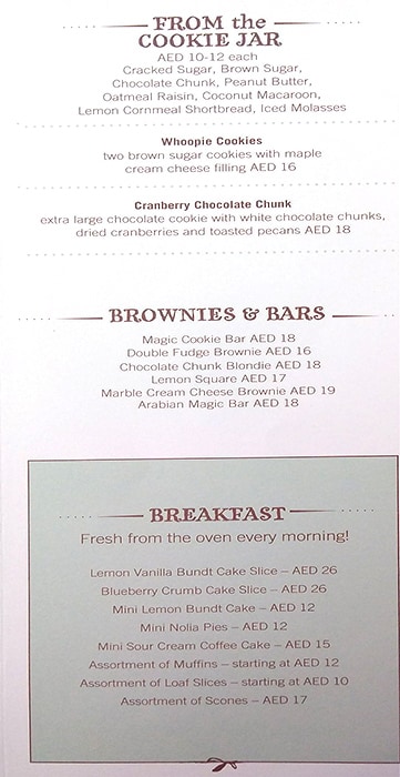 Magnolia Bakery - ماغنوليا بيكري Restaurant Menu