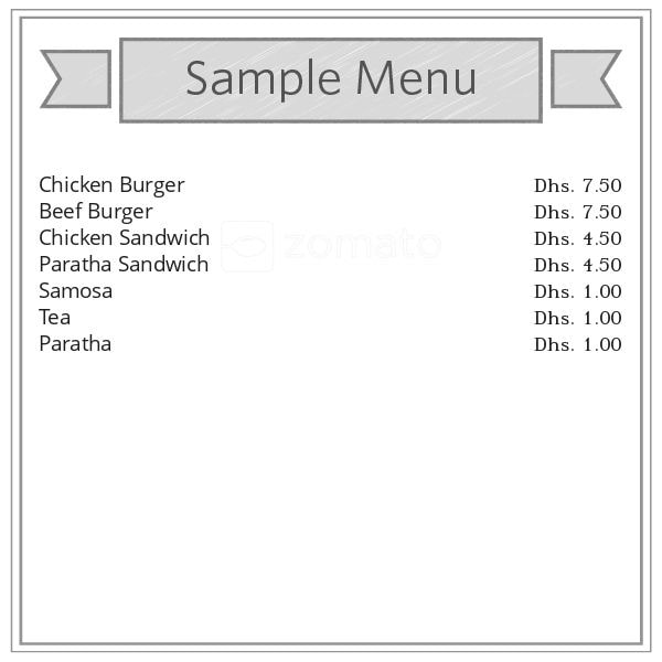 T 4 U Cafeteria Restaurant Menu