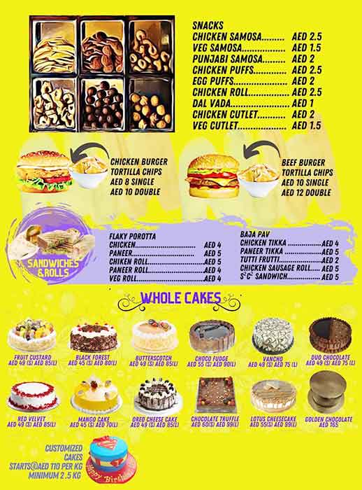 The Shake Colony Restaurant Menu